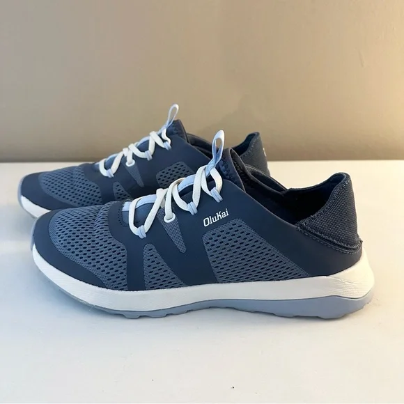 OluKai Huai Blue Gray Sneakers Size 8.5 - Picture 5 of 8
